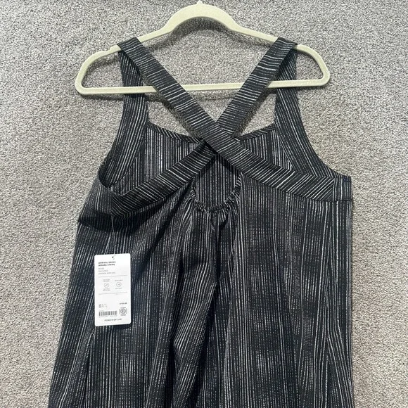 Athleta Arrival Maxi Dress Women XL Amara Stripe Black White Pockets Athleisure - Picture 10 of 14